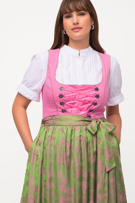 Dirndl, Schnürung, Carree-Ausschnitt, ärmellos