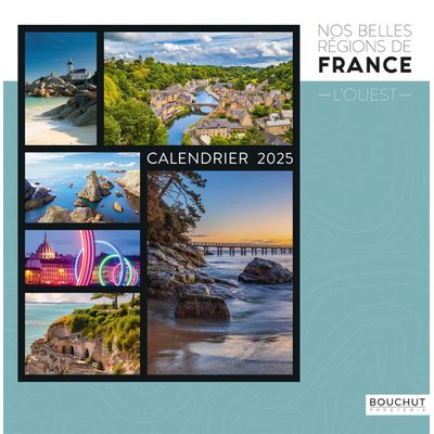 Calendrier illustré BOUCHUT 30 x 30 cm BELLES REGIONS DE FRANCE OUEST 70 %