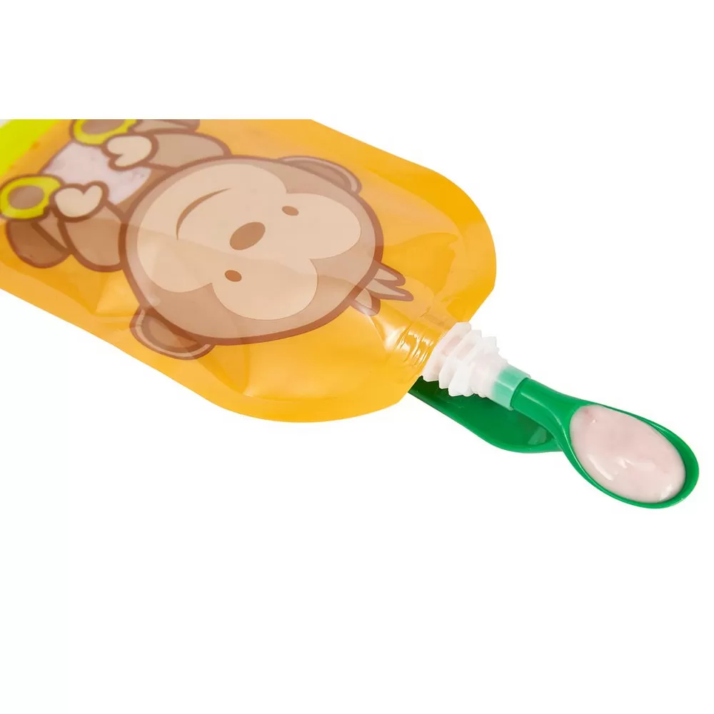 Fill n Squeeze Refill Baby Food Pouches Monkey - 6 stk.