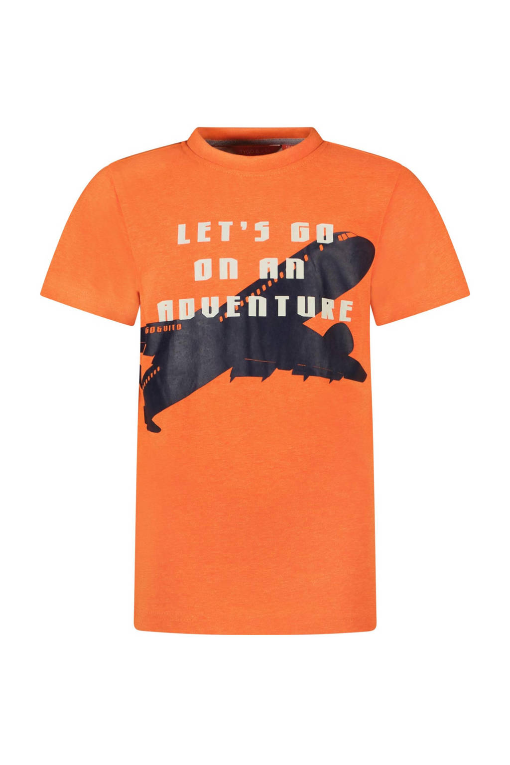 TYGO & vito T-shirt met printopdruk oranje