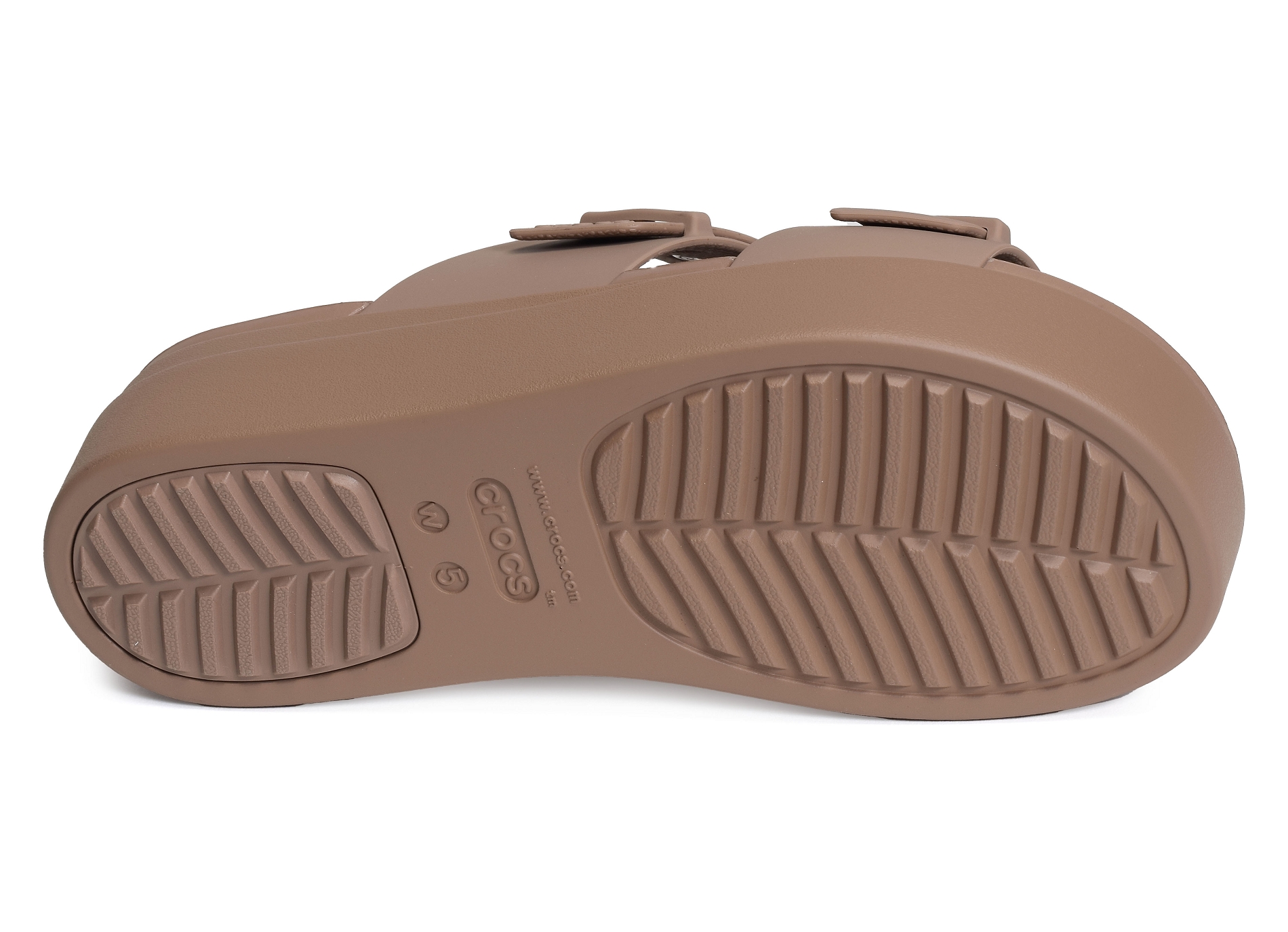 Brooklyn buckle low wedge taupe