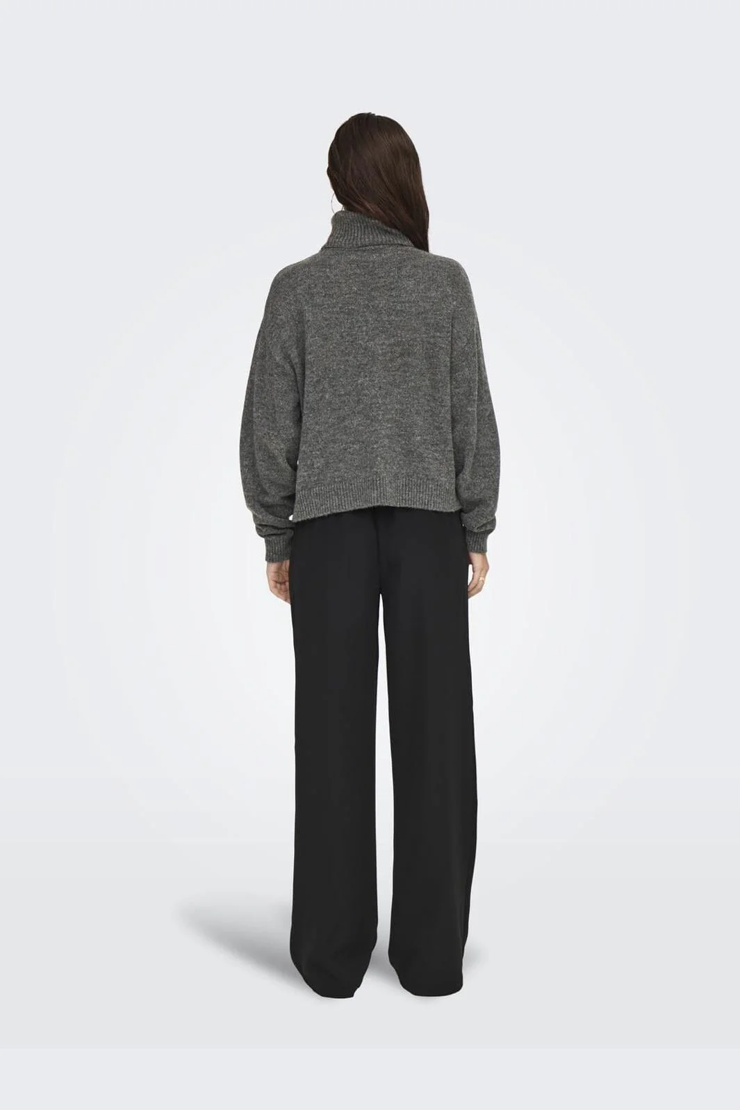 JDY JDYletty L/S Roll Neck Pullover Knt 4694817 dark grey melange