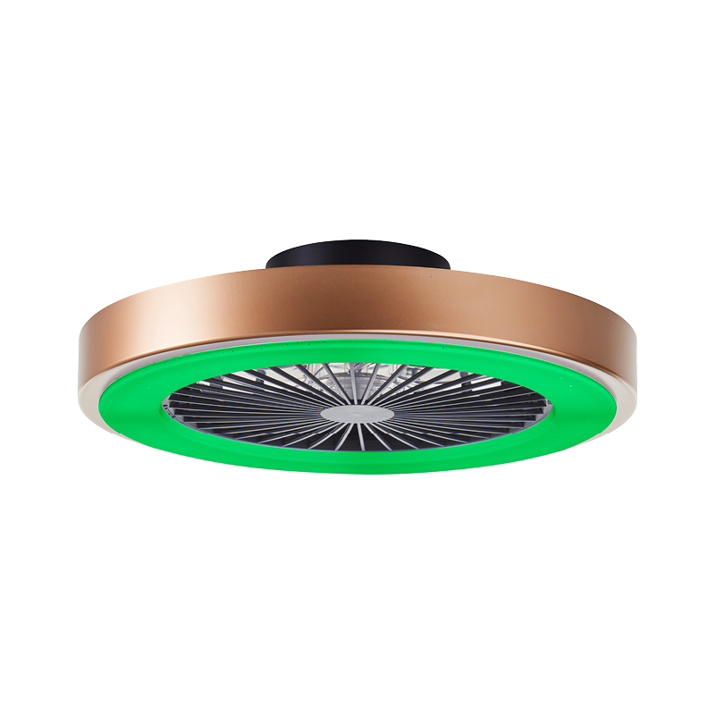 SLIMLINE PLAFONDVENTILATOR & RGB LICHT ZWART/GOUD