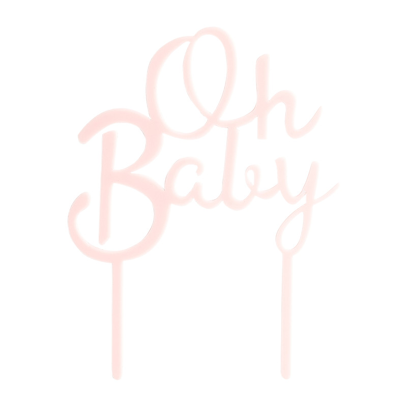 Tasty Me cake topper - Oh Baby - roze