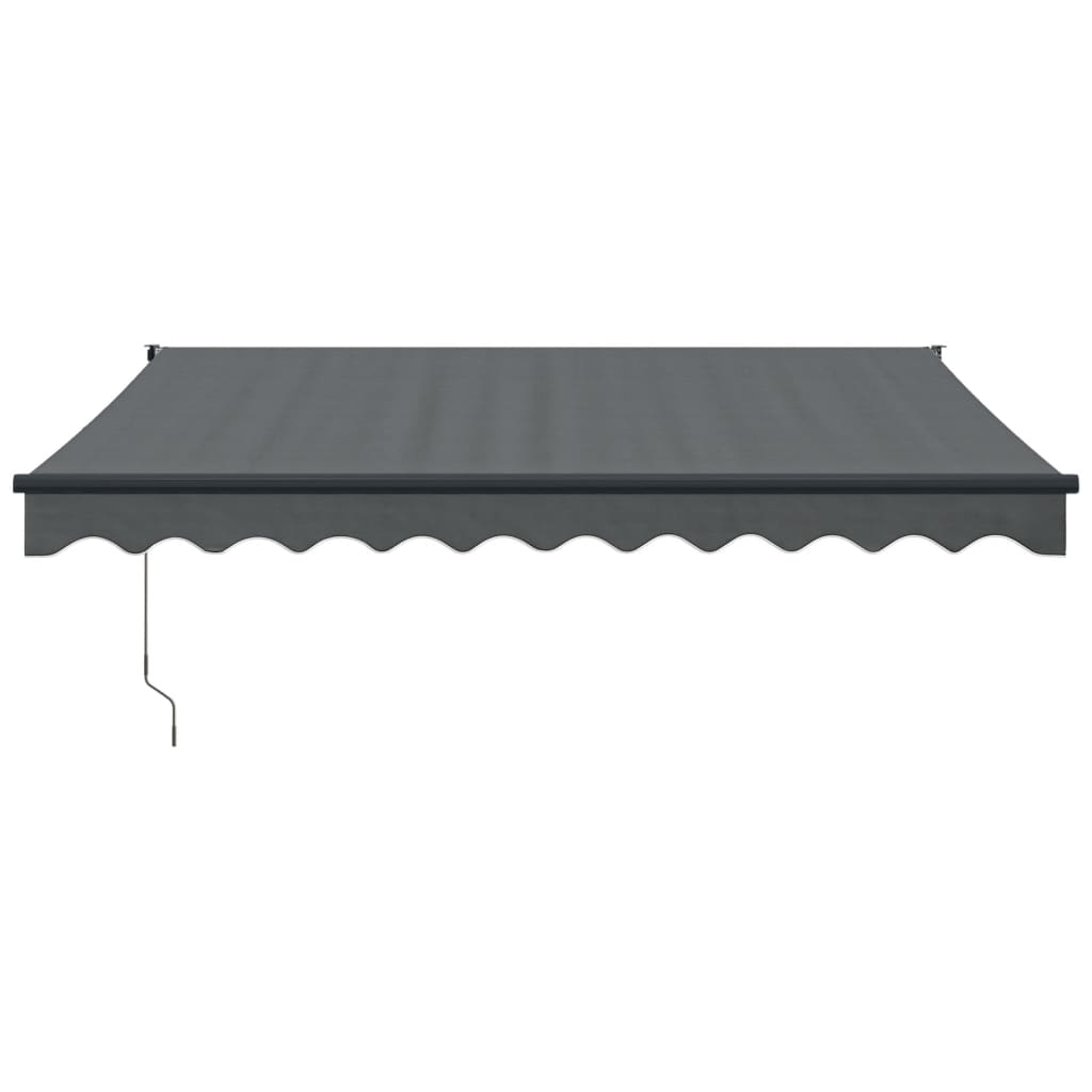 Auvent rétractable anthracite 3,5x2,5 m tissu et aluminium