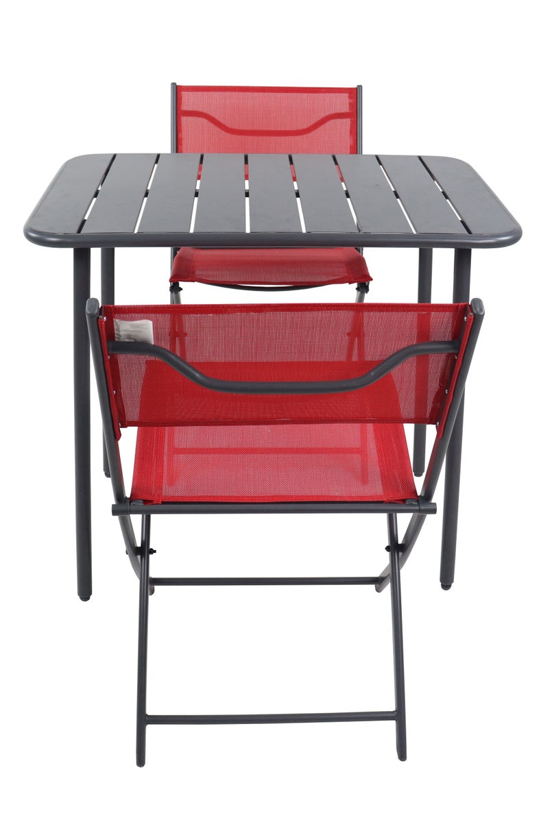3-delige bistroset balkonset tuin Sumila rood