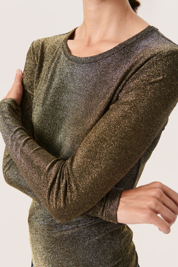 Soaked in Luxury SLSkylara Round Neck LS Gold