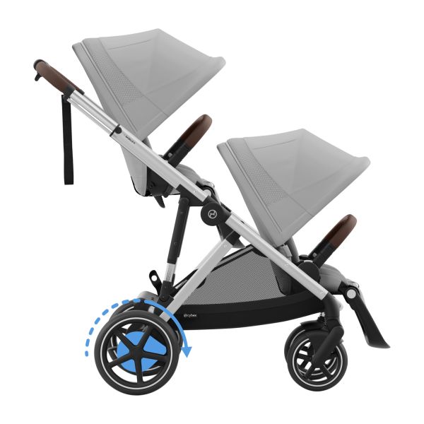 Cybex E-Gazelle S Twin Kinderwagen - Taupe - Almond Beige / Beige