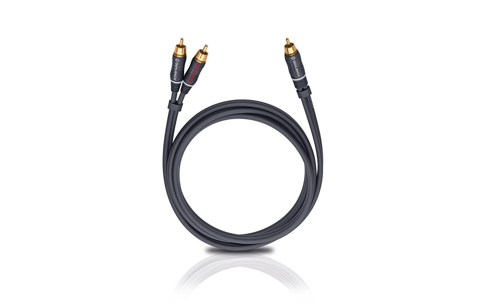 Audio-Kabel BOOOM Cinch - Cinch 3 m1x Cinch männlich auf 2x Cinch männlich, 3 Meter