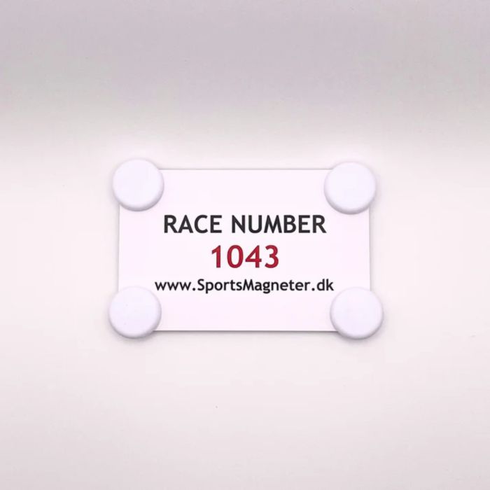 SportsMagneter Unisex Diverse Running Magnets 4pcs Hvid