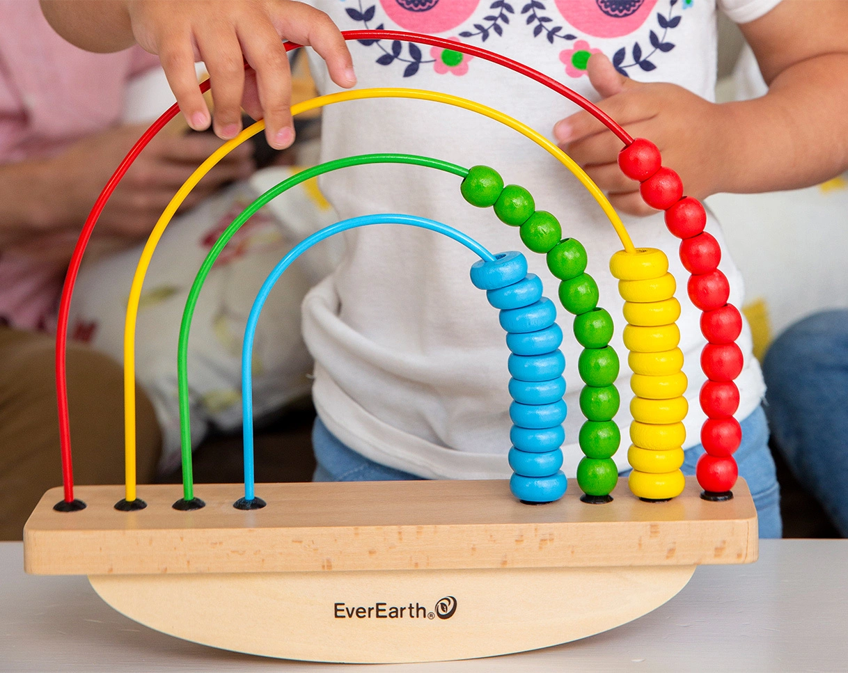 Balance-Abakus REGENBOGEN in bunt