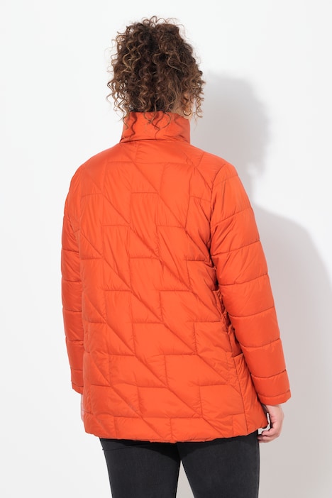 Steppjacke, Stehkragen, seitliche Druckknöpfe
