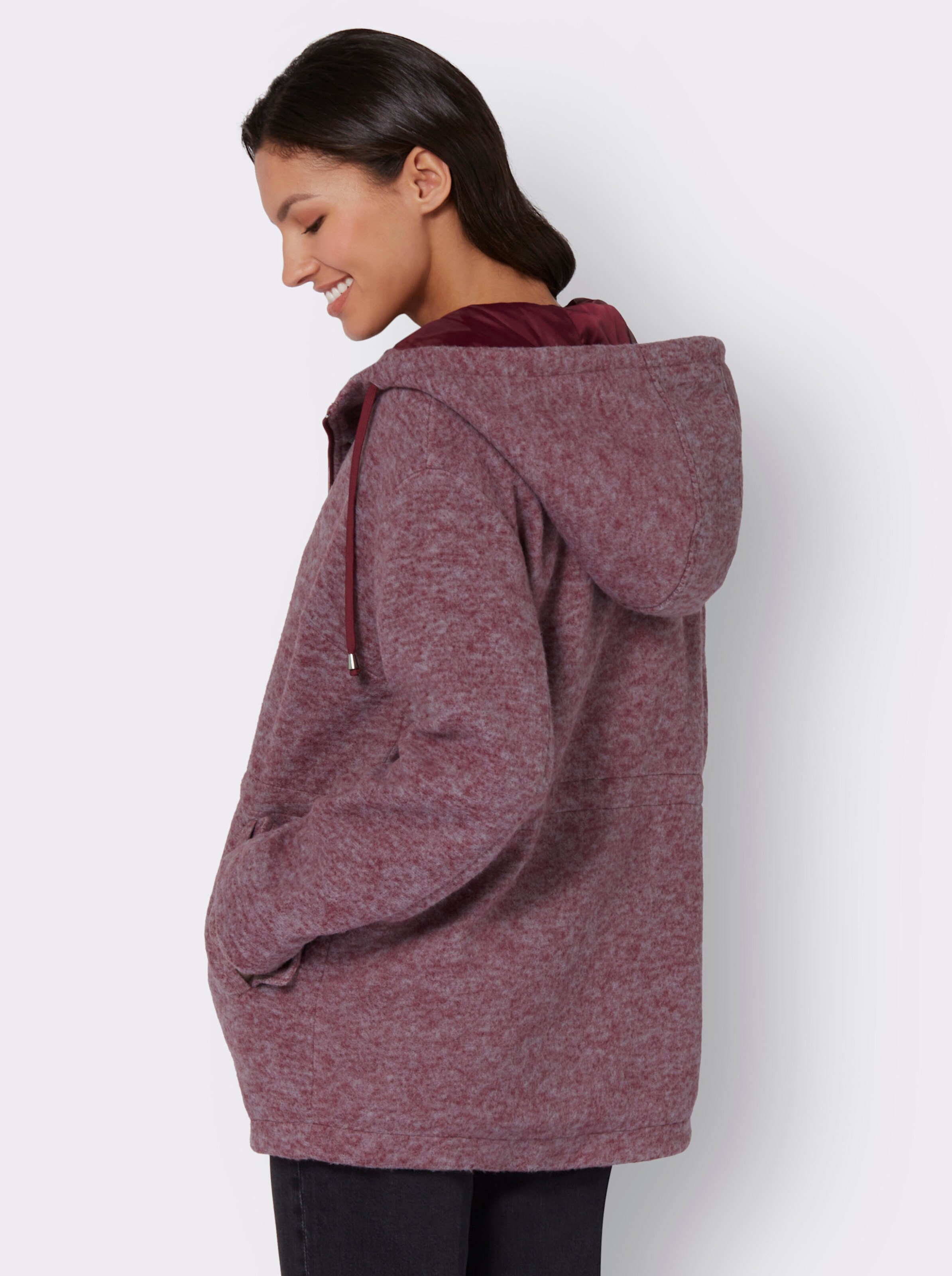Jacke in Strickfleece-Qualität