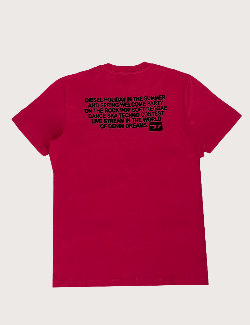 DIESEL T-SHIRT HOMME LOGO CŒUR DIEGOR ROSE