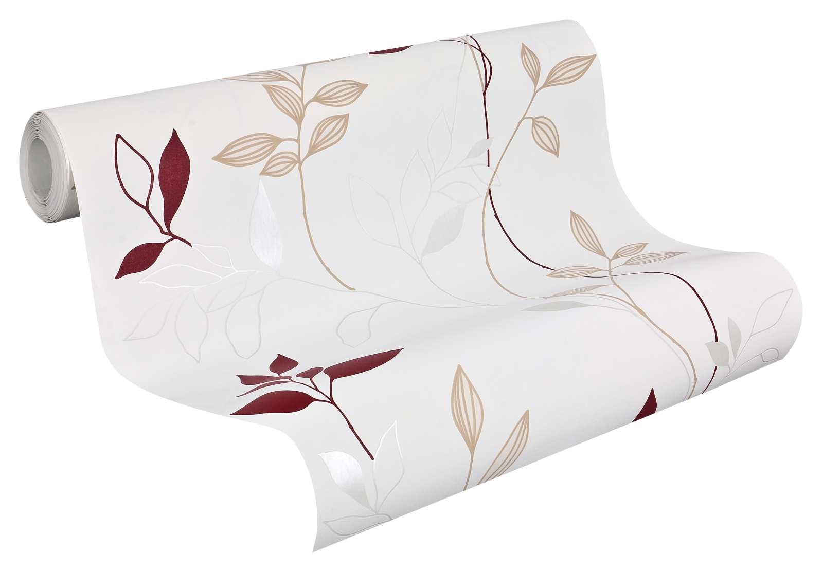 Vliestapete AVENZIO 4 - rot-creme - 10 Meter