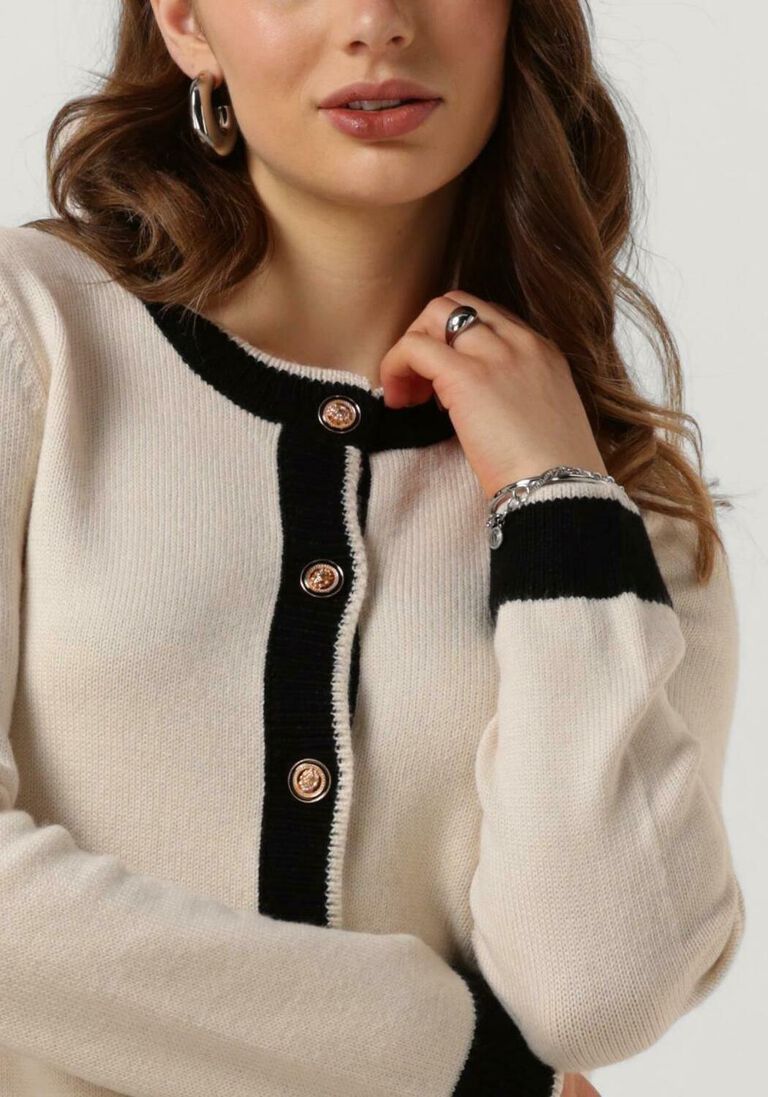 NEO NOIR gebroken wit neo noir vest torina knit cardigan