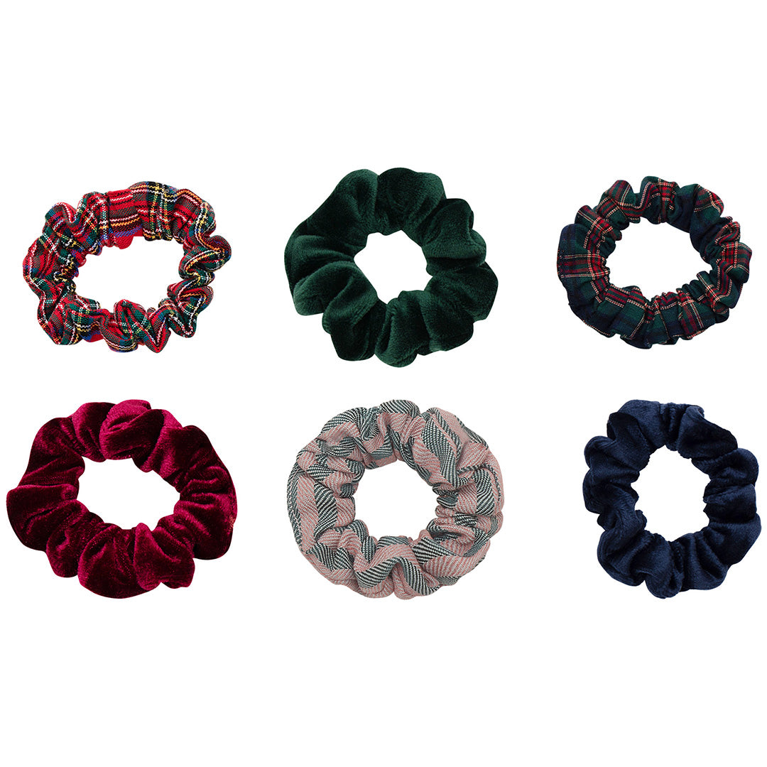 mimi & lula haarelastiekjes scrunchies mixed - multi - 6st