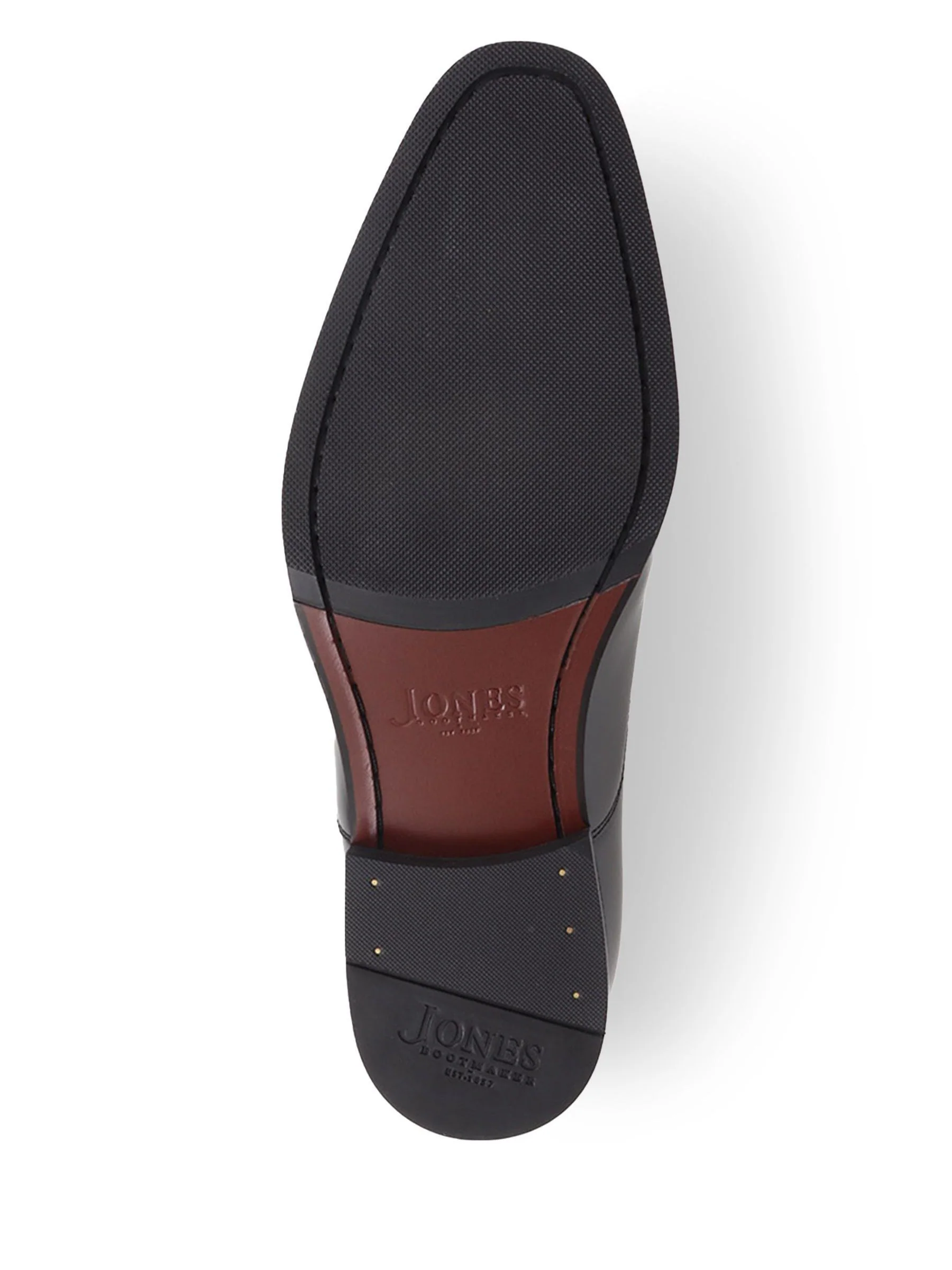 Zwart met chroom - Jones Bootmaker Marvin Leather Oxford Shoes