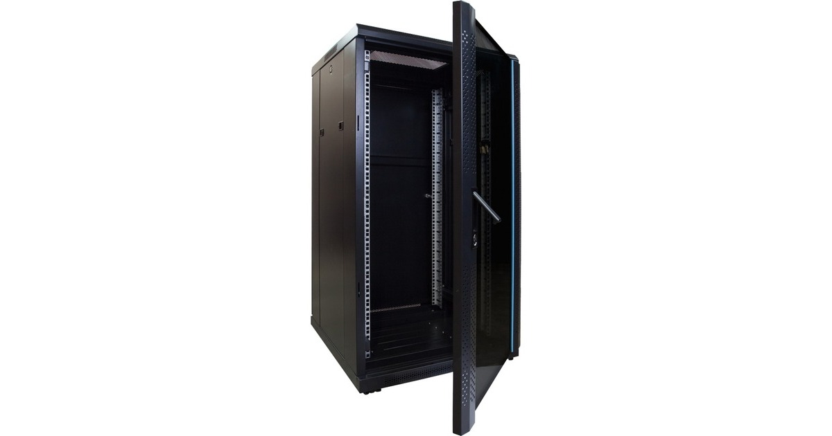 DSI22U serverkast met glazen deur - DS6622 server rack  (Zwart, 600 x 600 x 1200mm)