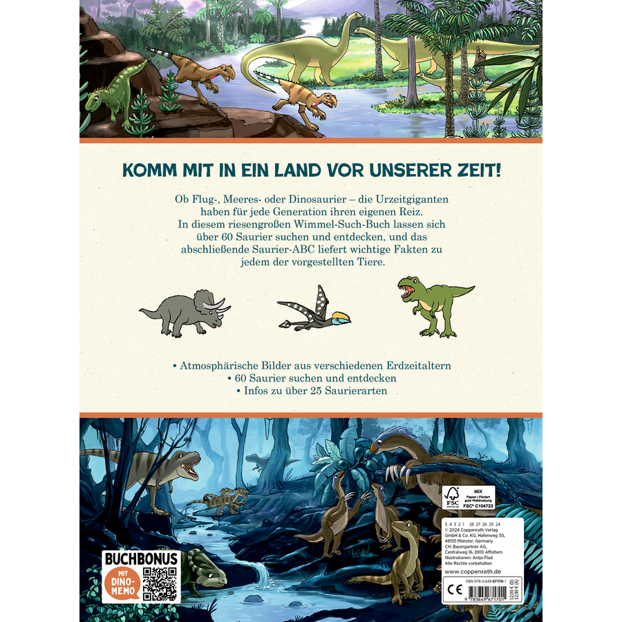 Coppenrath Mein riesengroßes WimmelSuchBuch: Dinosaurier & Co.