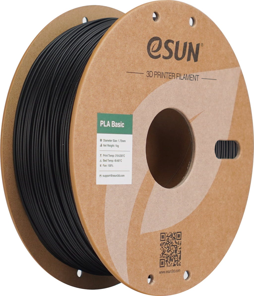 eSUN  PLA-Basic Black, 1,75 mm / 1000 g    Allround PLA Material in Schwarz