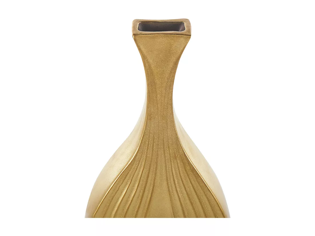 Vase décoratif THAPSUS Céramique 39 cm Doré