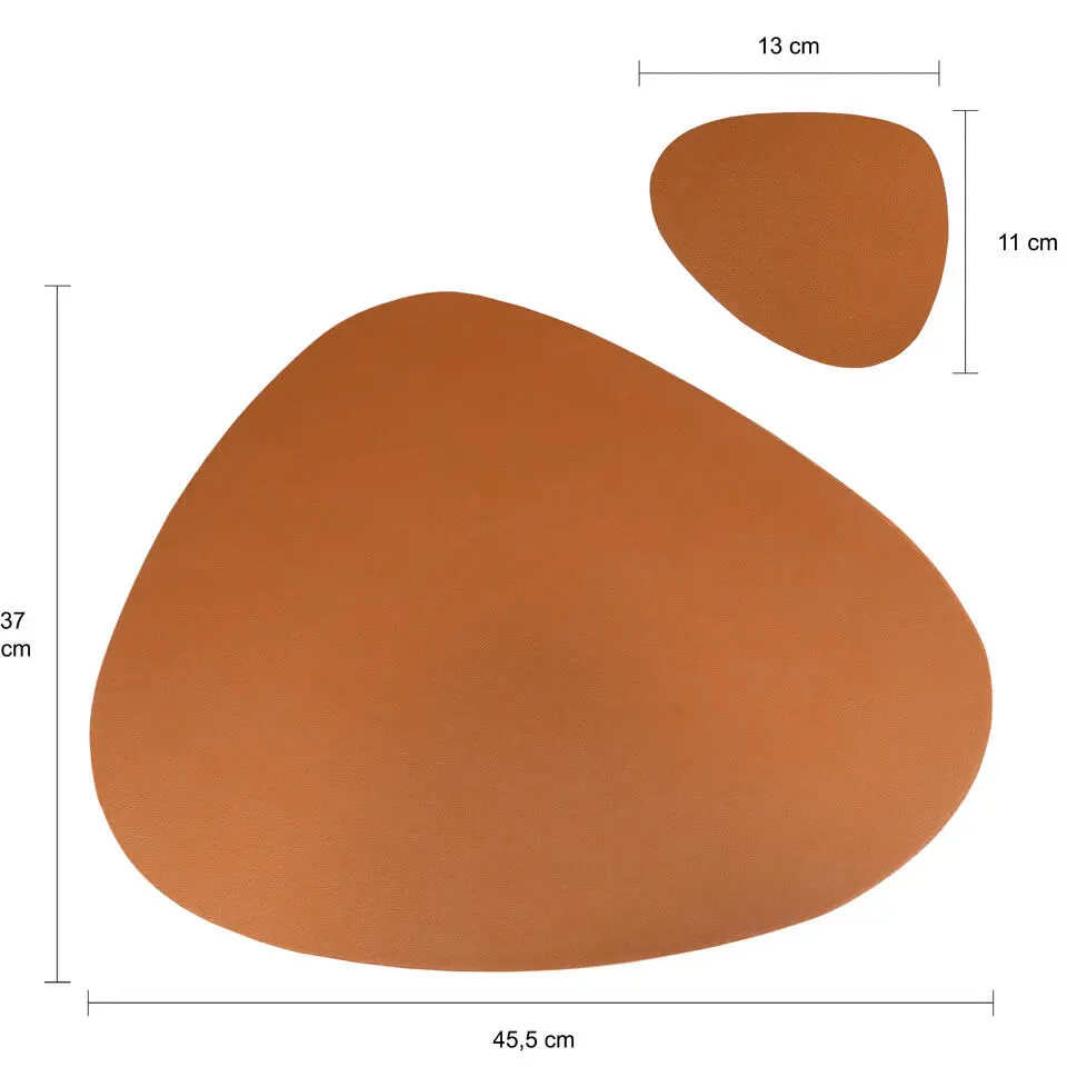 Krumble Placemat set design - 6 stuks - Bruin