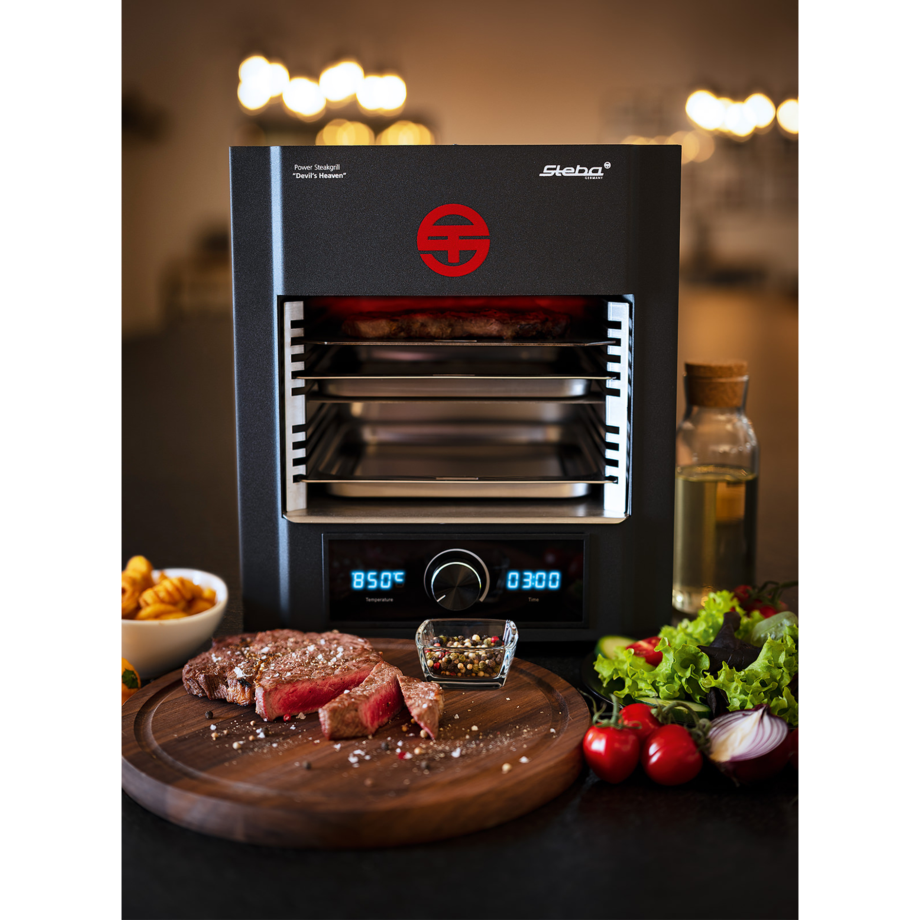 STEBA Power Steakgrill PS M2000 DEVIL’S HEAVEN - schwarz - 2000 Watt