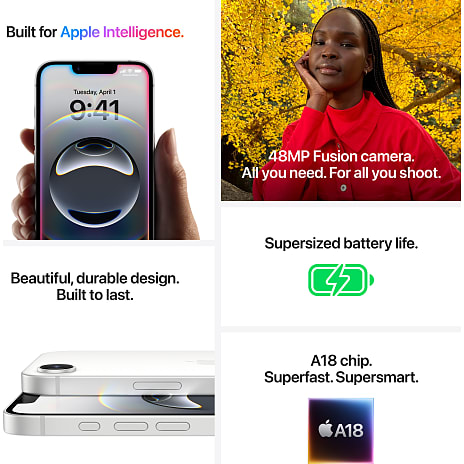 iPhone 16e 128GB - hvid