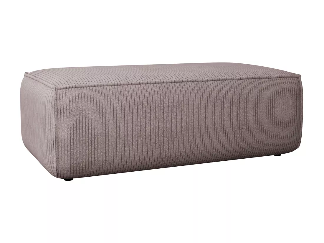Pouf en velours côtelé violet clair AMELIA