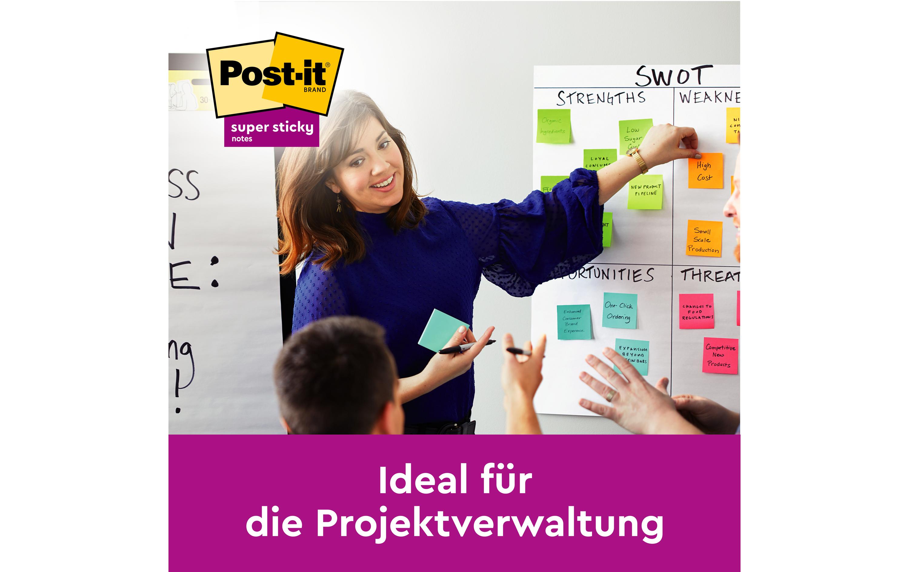 Notizzettel Z-Notes Super Sticky Gelb 7.6 cm x 7.6 cmPost it 20 Blöcke + 4 gratis Blöcke in praktischer Box