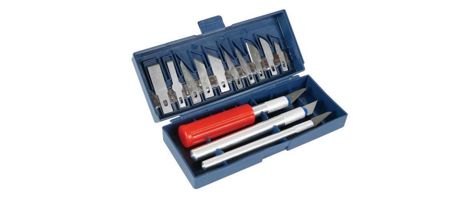 Präzisionsmesser Set, 13-teilig3 Präzisionsmesser mit Klinge und 10 Ersatzklingen