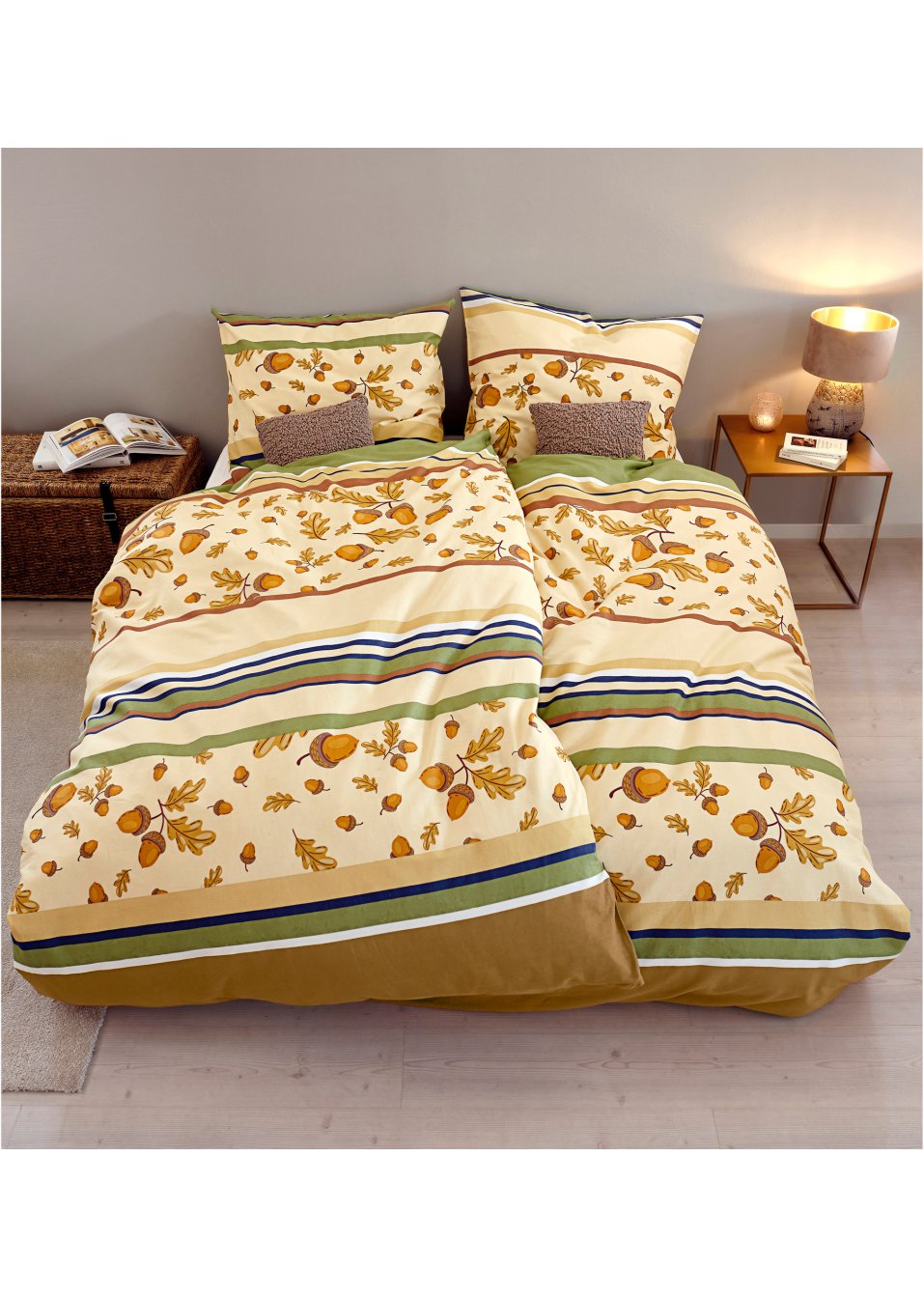 Parure de lit avec glands