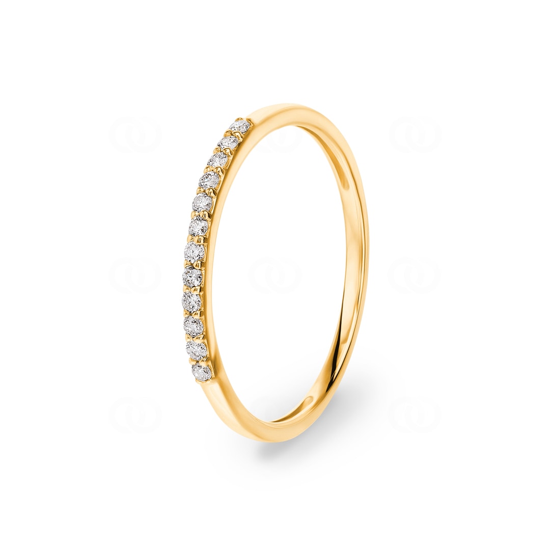 Mémoire-Ring 750/18 K Gelbgold mit Diamanten 0.10 ct H/si