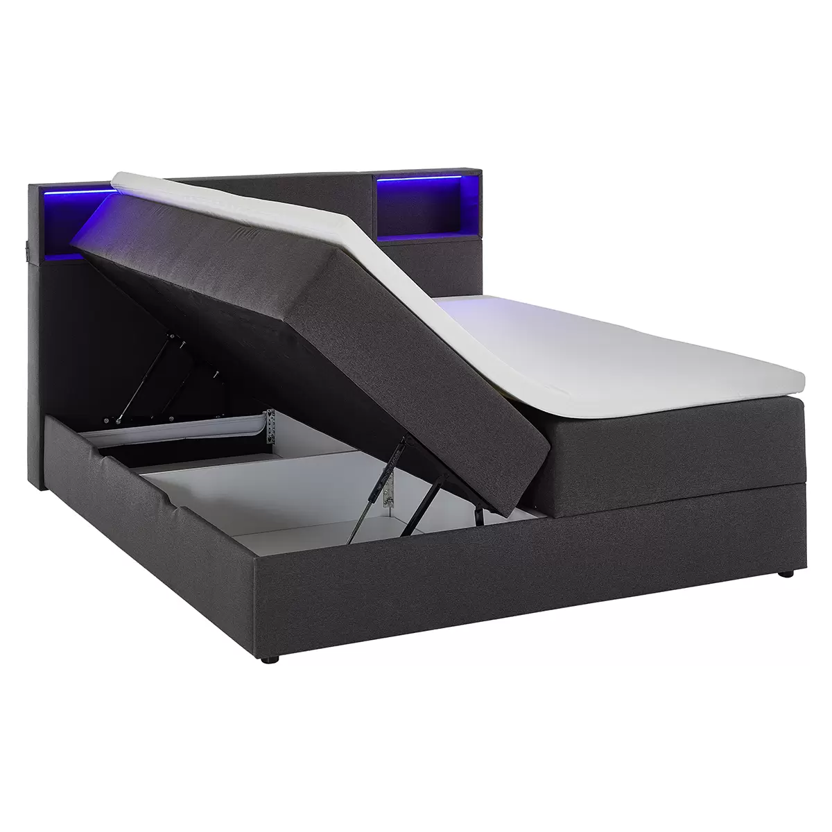 Boxspringbett Caja 160x200 Anthrazit