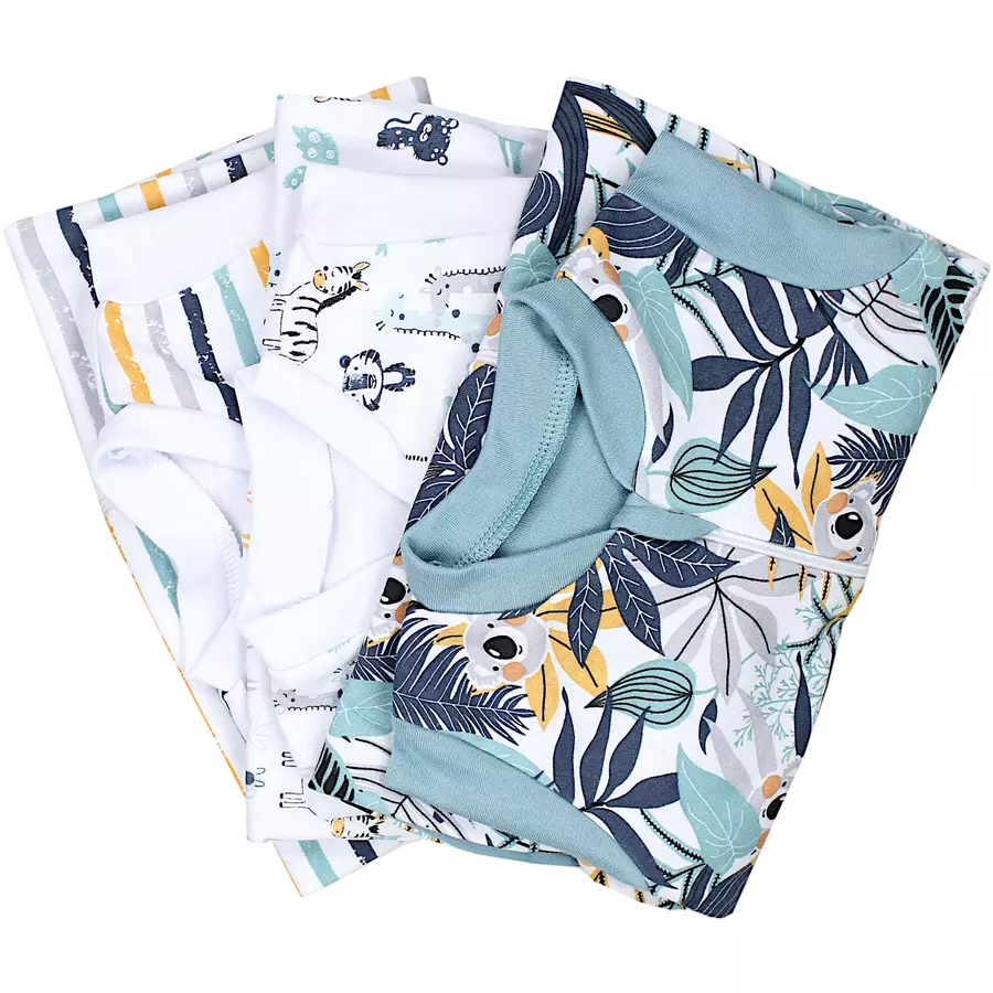 TupTam Baby Unisex Schlafstrampler mit Fuß 3er Pack mint