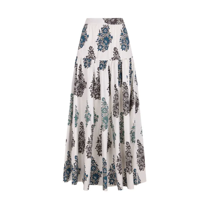 Antik Batik Jupe Muguet Popeline de Coton | Blanc