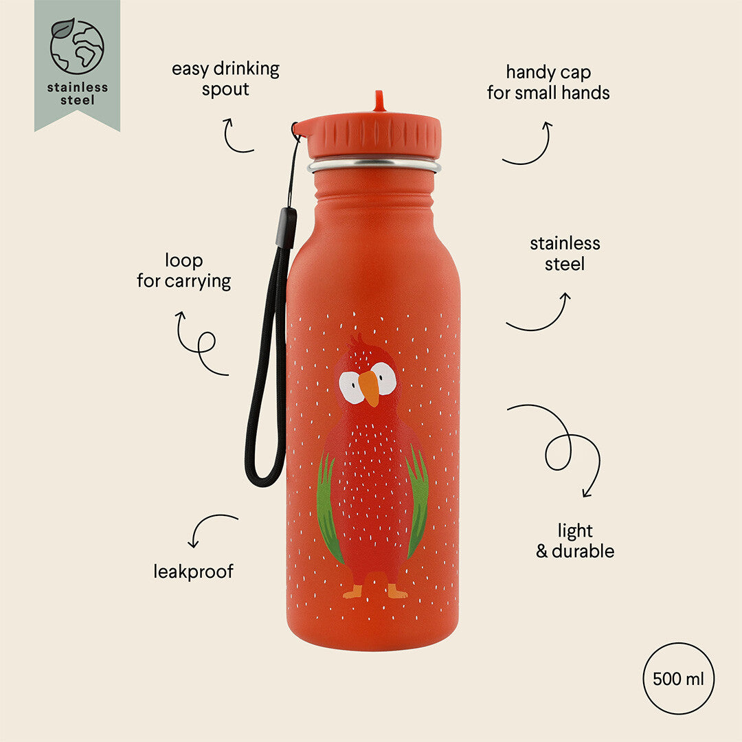 Trixie rvs drinkfles mr. parrot - 500 ml