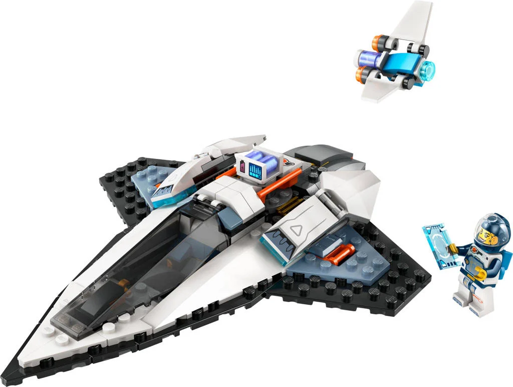 Snel in elkaar te steken en leuk voor kinderenInterstellair ruimteschip Ruimte Speelgoed Set met Astronaut Minifiguur 60430