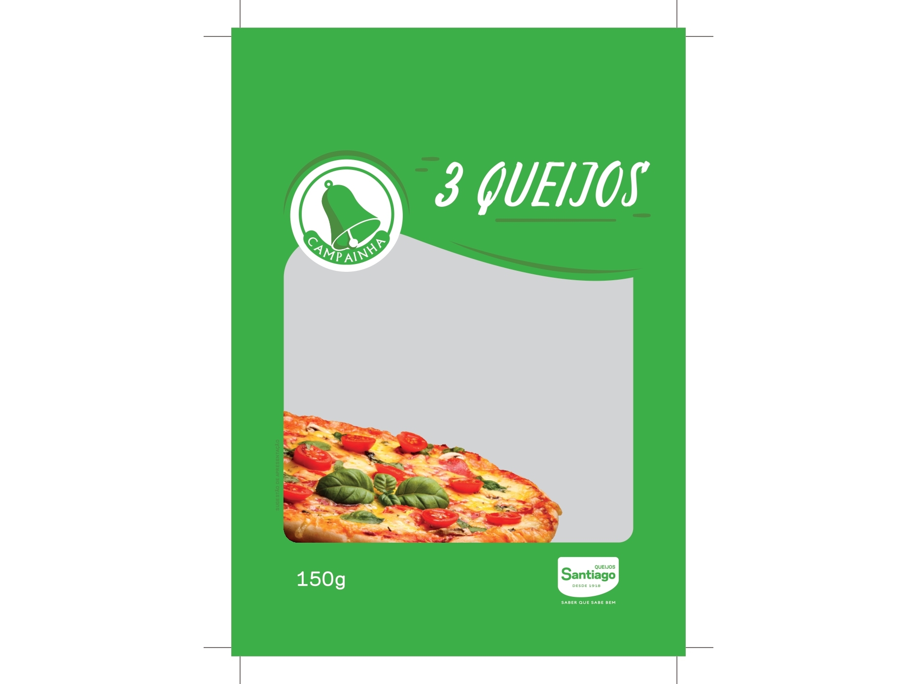 QUEIJO CAMPAINHA RALADO 3 QUEIJOS 150GR