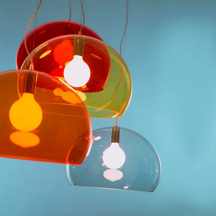 Kartell - FL/Y Pendelleuchte, orange