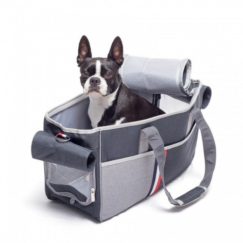 Bolsa de viagem Tommy para cães, cinza