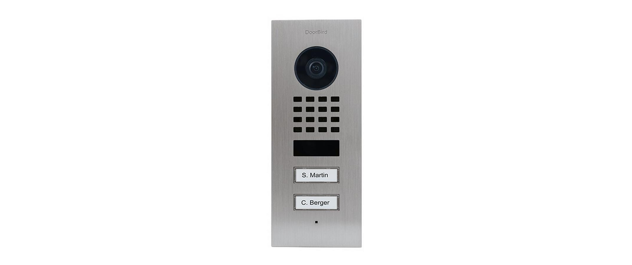 IP Türstation D1102V Unterputz<br>IP Video Türsprechanlage aus Edelstahl V2A mit 2 Ruftasten