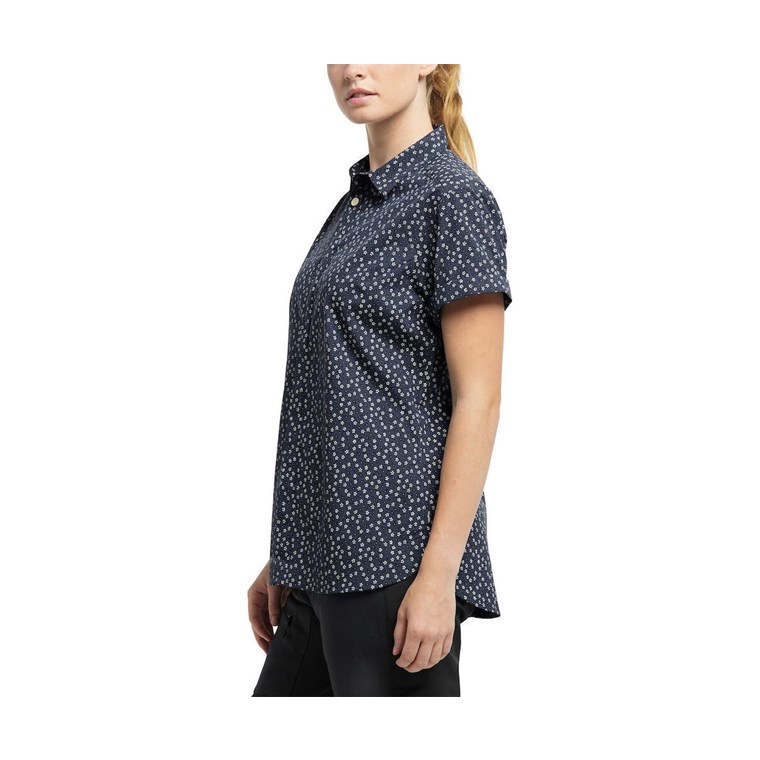Haglöfs Idun SS Shirt Women Dense Blue Flower
