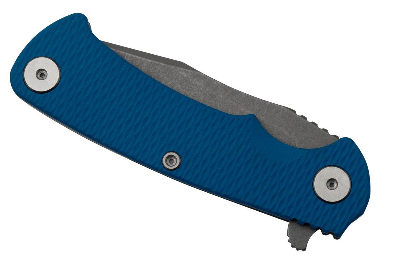 Rick Hinderer Project X, MagnaCut Clip point, Working Finish, Blue G10 zakmes