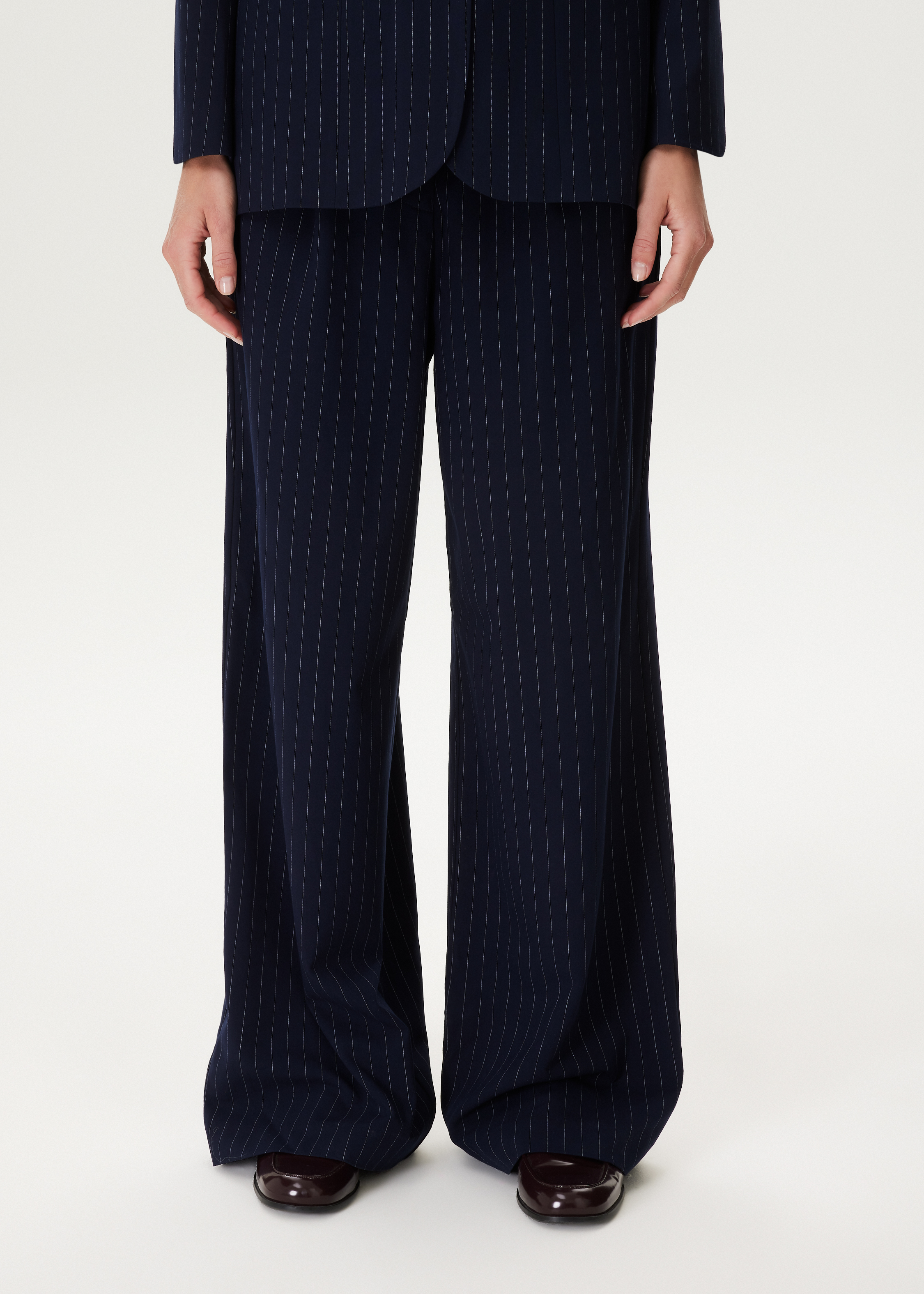 Wijde broek met pinstripe