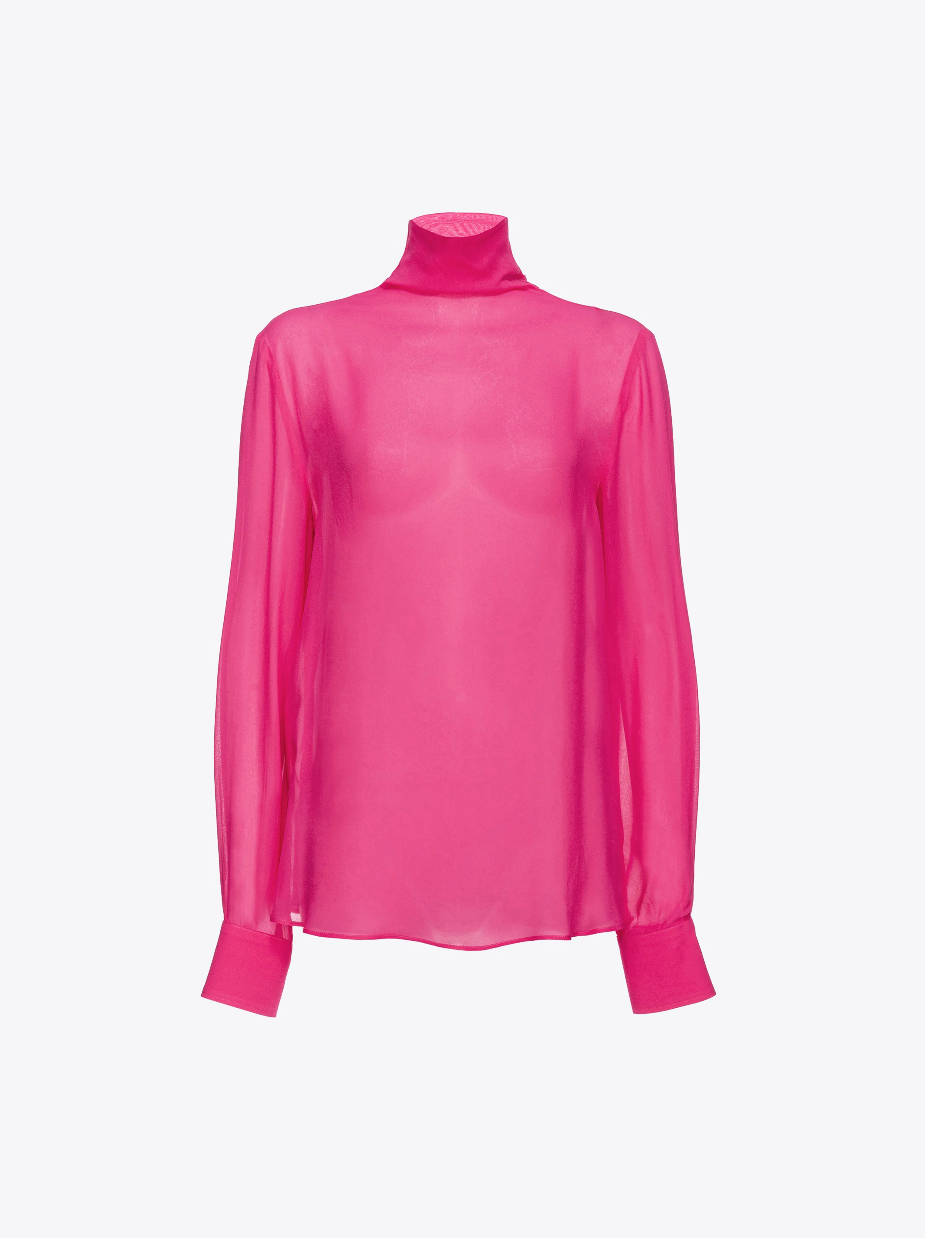 Blouse à col montant | Rose