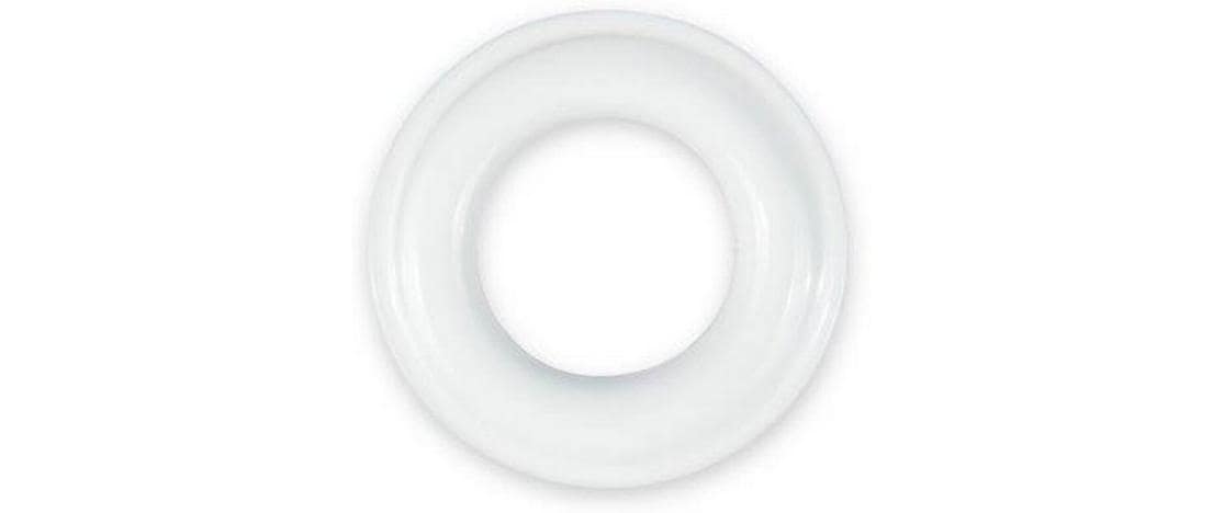 Ösen mit Scheiben, 8 mm Weiss, SilberNähfreie Ösen