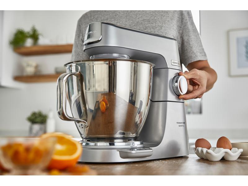 Kenwood Küchenmaschine Chef Baker KVC85.004SI Silber Küchenmaschine mit integrierte Waage und Timerfunktion