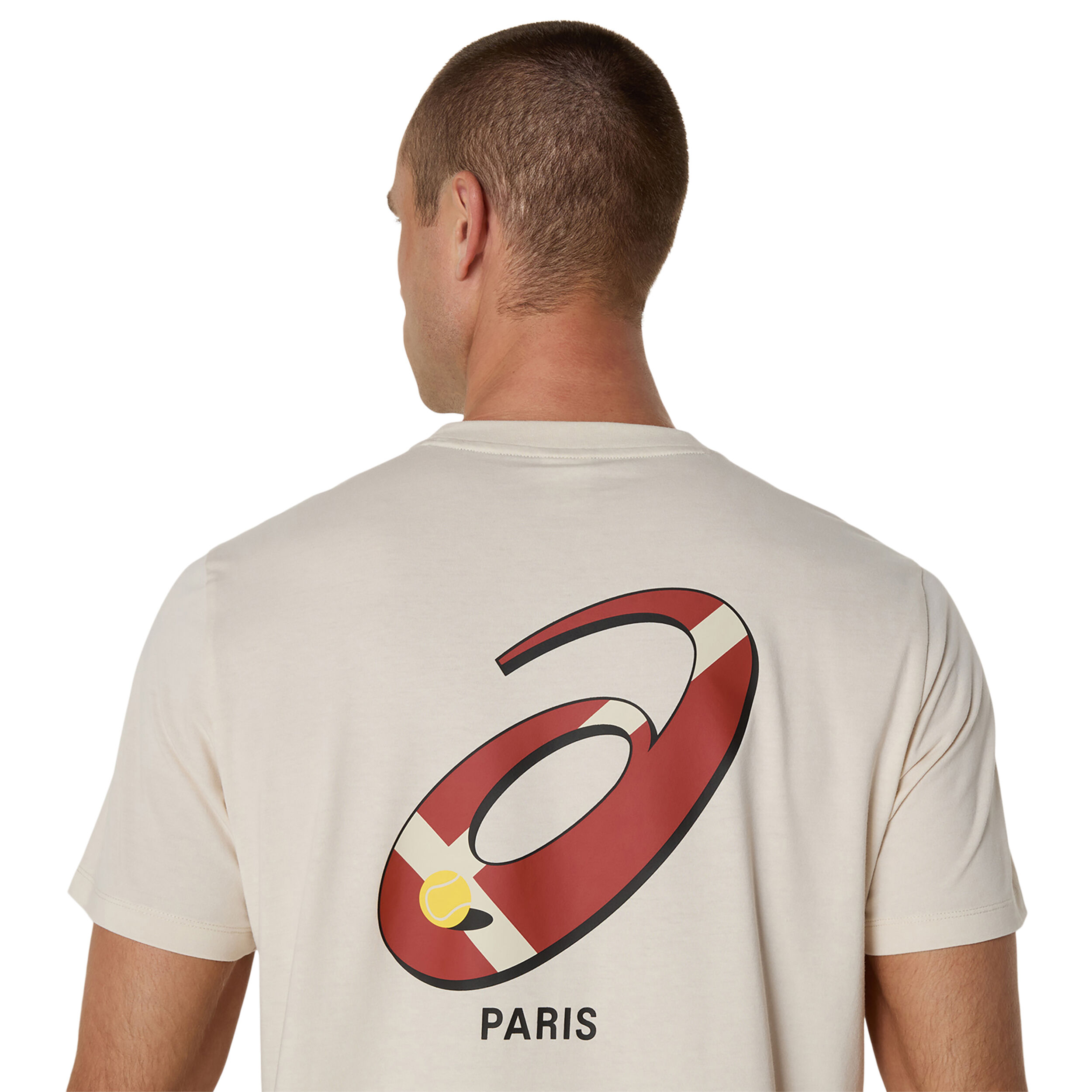 ASICS Court Graphic T-shirt Hommes - Beige